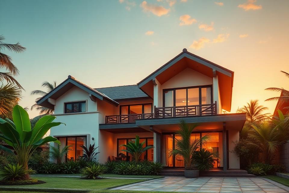 Modern tropical house in Suriname for relocation